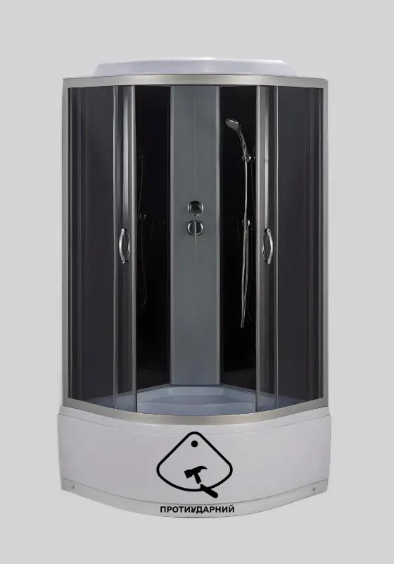 Гідромасажний бокс GLS 90 Black з ПРОТИУДАРНИМ піддоном