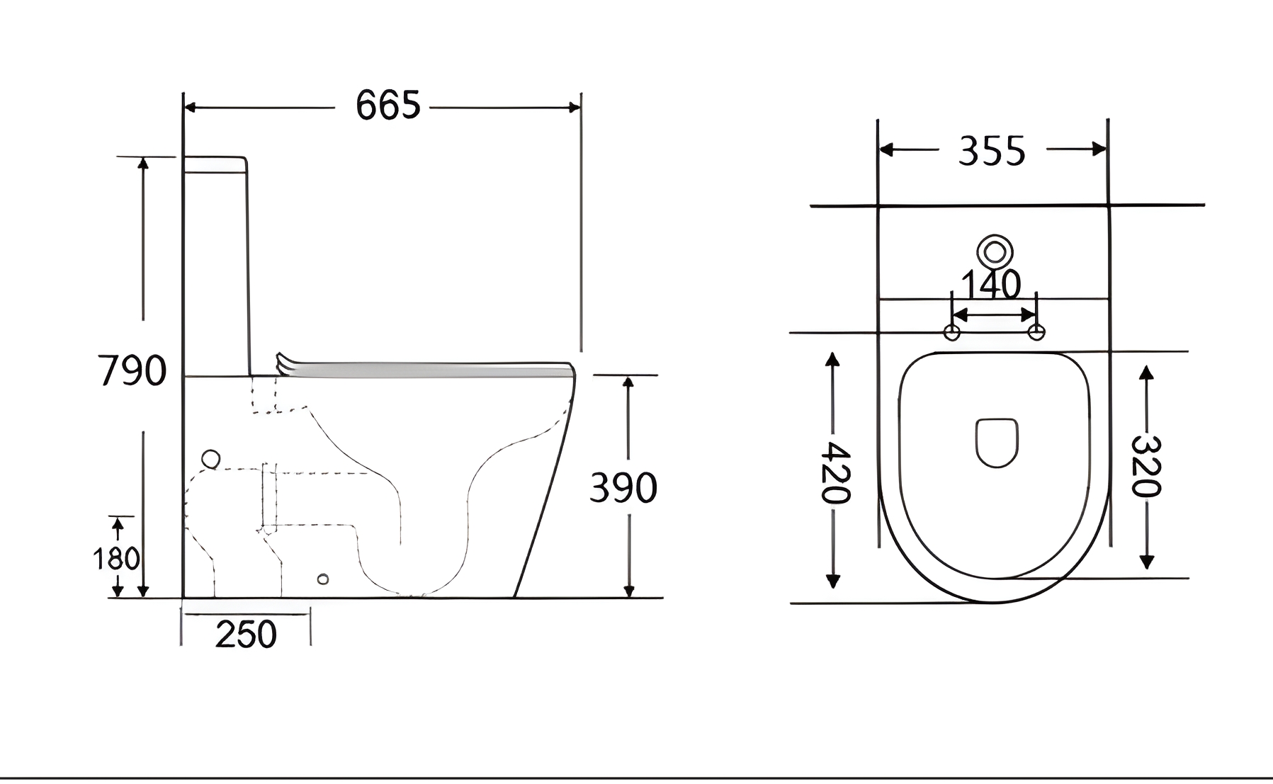 Унітаз-компакт Trento з бачком і сидінням