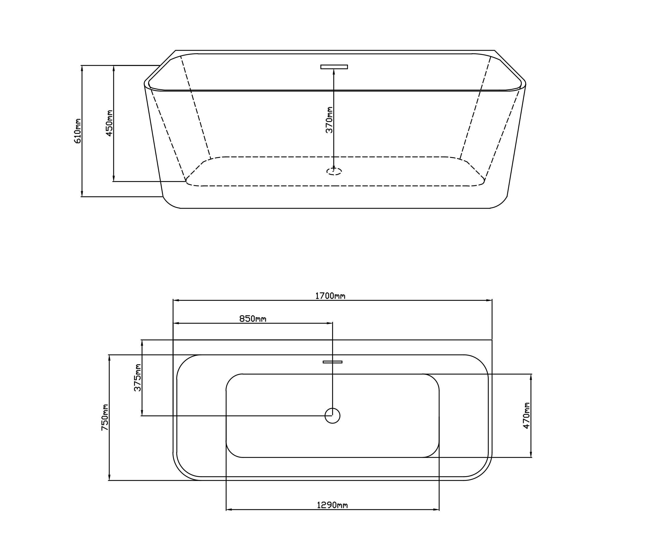 Ванна ALDO MARE INDRIA 170