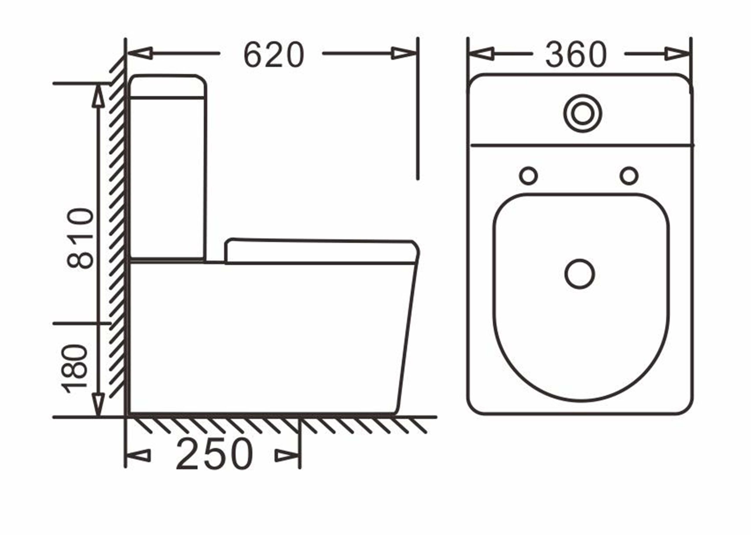 Унітаз-компакт Glam з бачком і сидінням Soft Close дюропласт