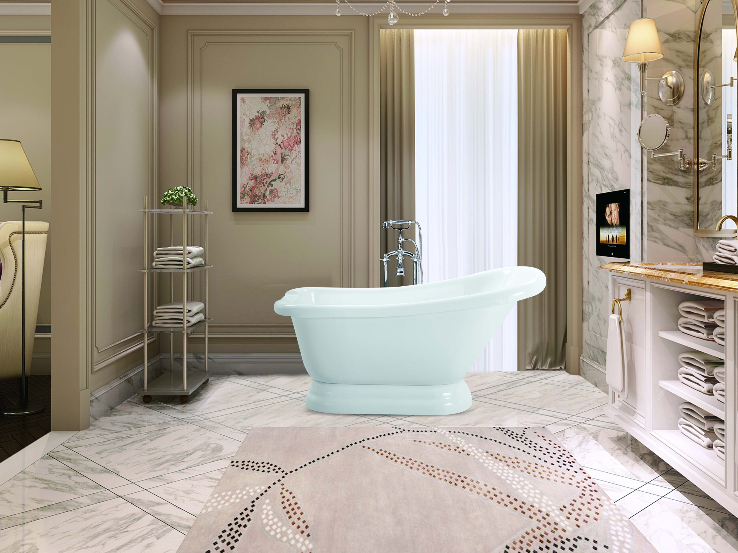 Окремо стояча ванна ALDO MARE SARDEGNA 145 п'єдестал